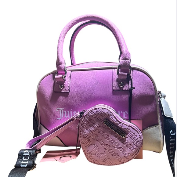 Juicy Couture Fondant Pink Fashionista Sports Bowler Bag w/ Zip around wallet - Picture 6 of 12